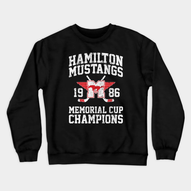 Hamilton Mustangs Memorial Cup Champions (Variant) Crewneck Sweatshirt by huckblade